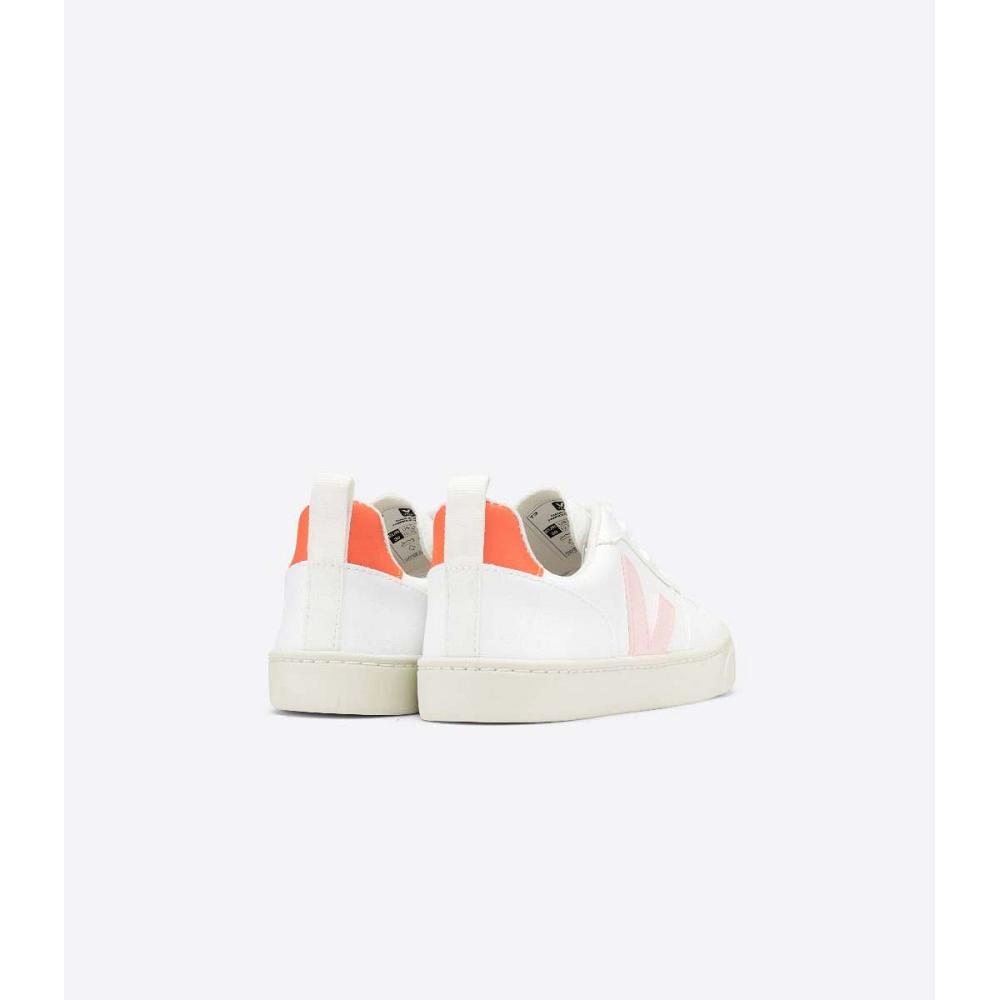 Veja V-10 LACE CWL Tornacipő Gyerek White/Orange | HU 850XYU